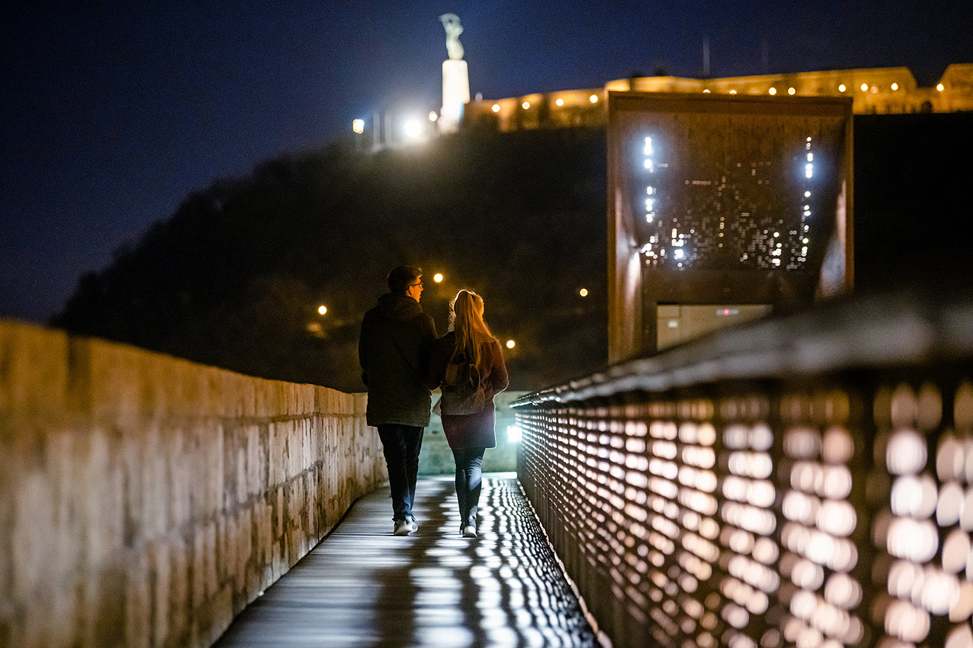 Couple walking in Buda Castle #1