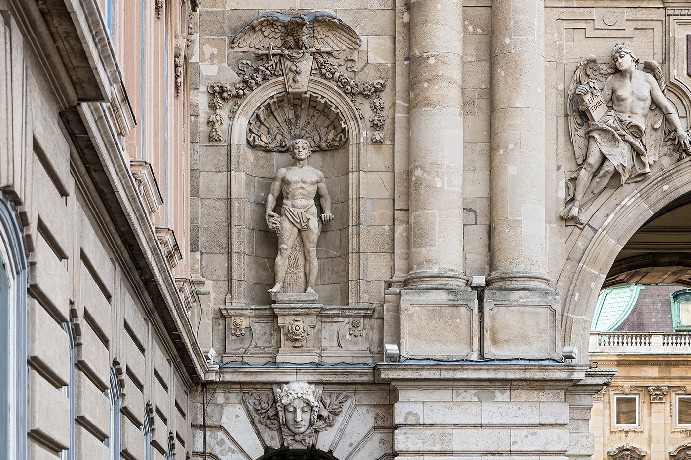Statues on the facade of Buda Castle #6