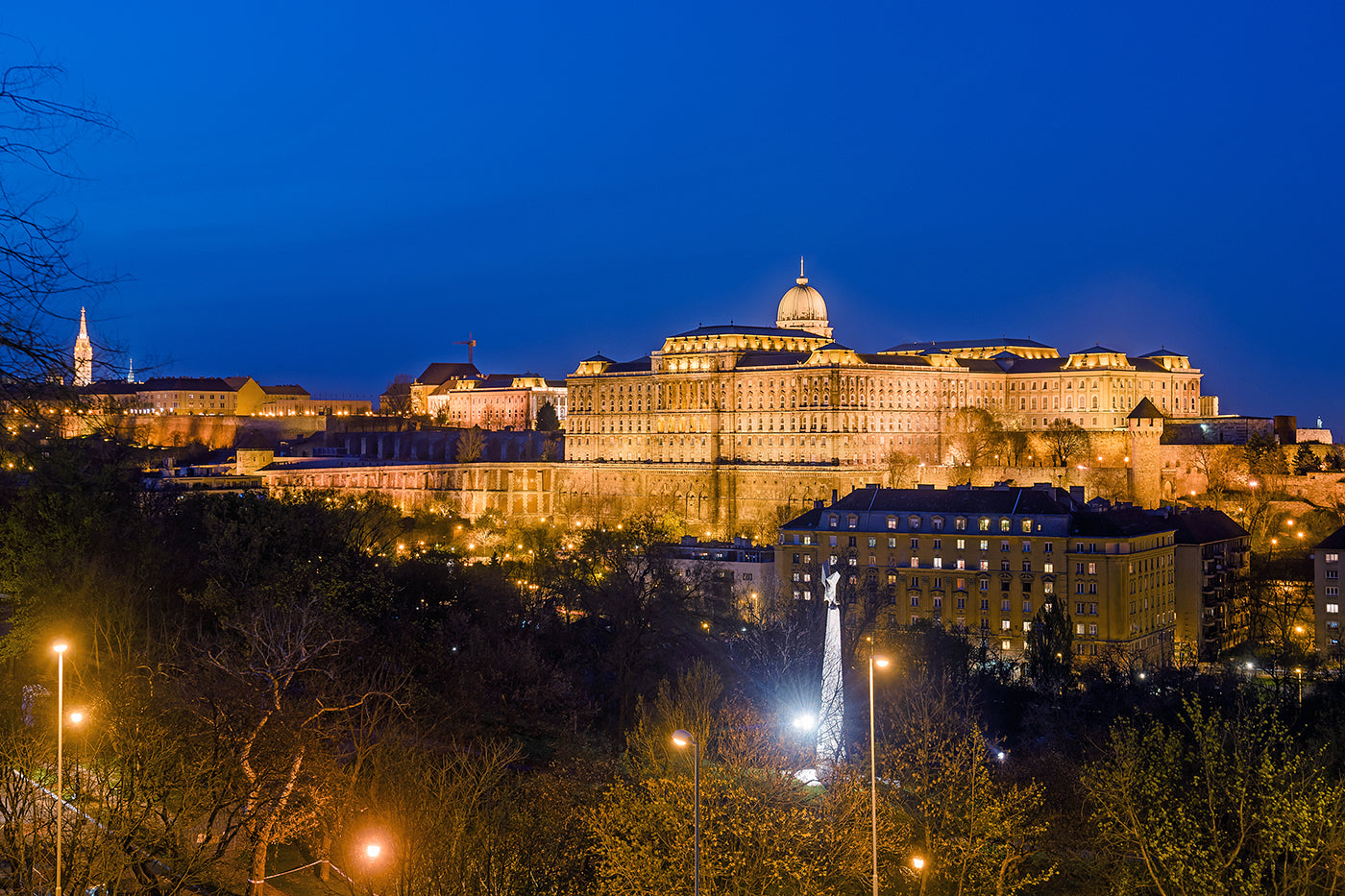 Buda Castle at night from Tabán #32