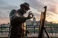 Statue of Ignác Roskovics with Buda Castle #50