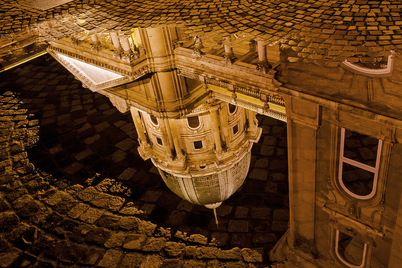 Budai Vár tükörképe egy pocsolyában #66