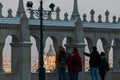 Tourists at Fisherman's Bastion in winter #125
