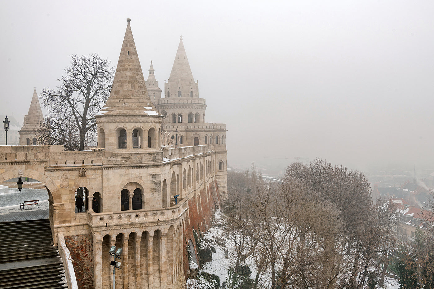 Foggy Fisherman's Bastion in winter #129