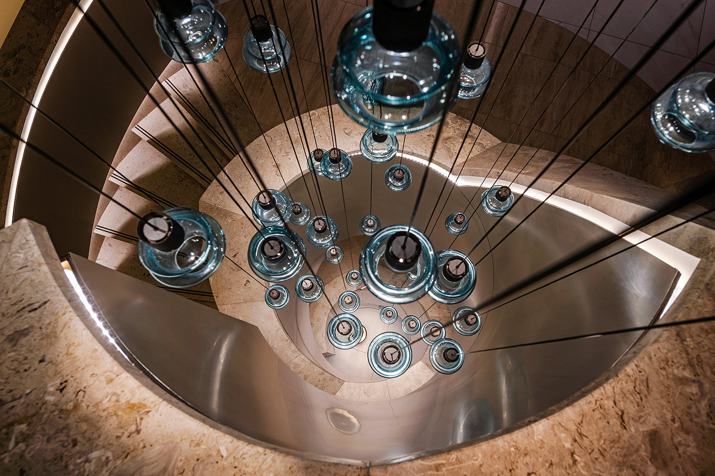 Spiral staircase in the Peace Hotel #148
