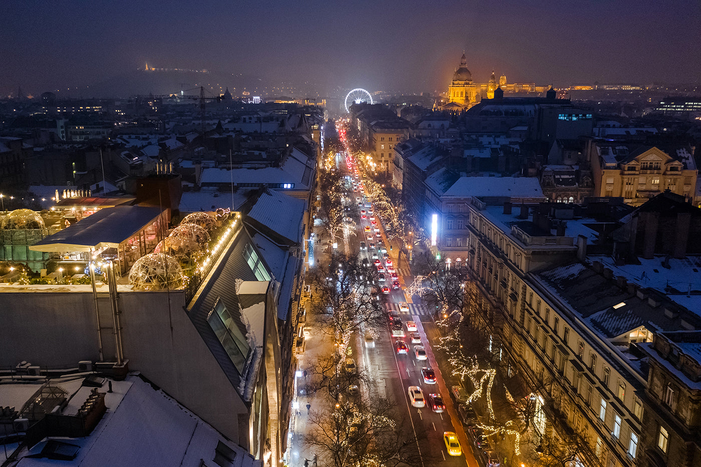 Andrássy Avenue and 360 Bar with drone #295