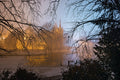 Foggy Vajdahunyad Castle in winter #352