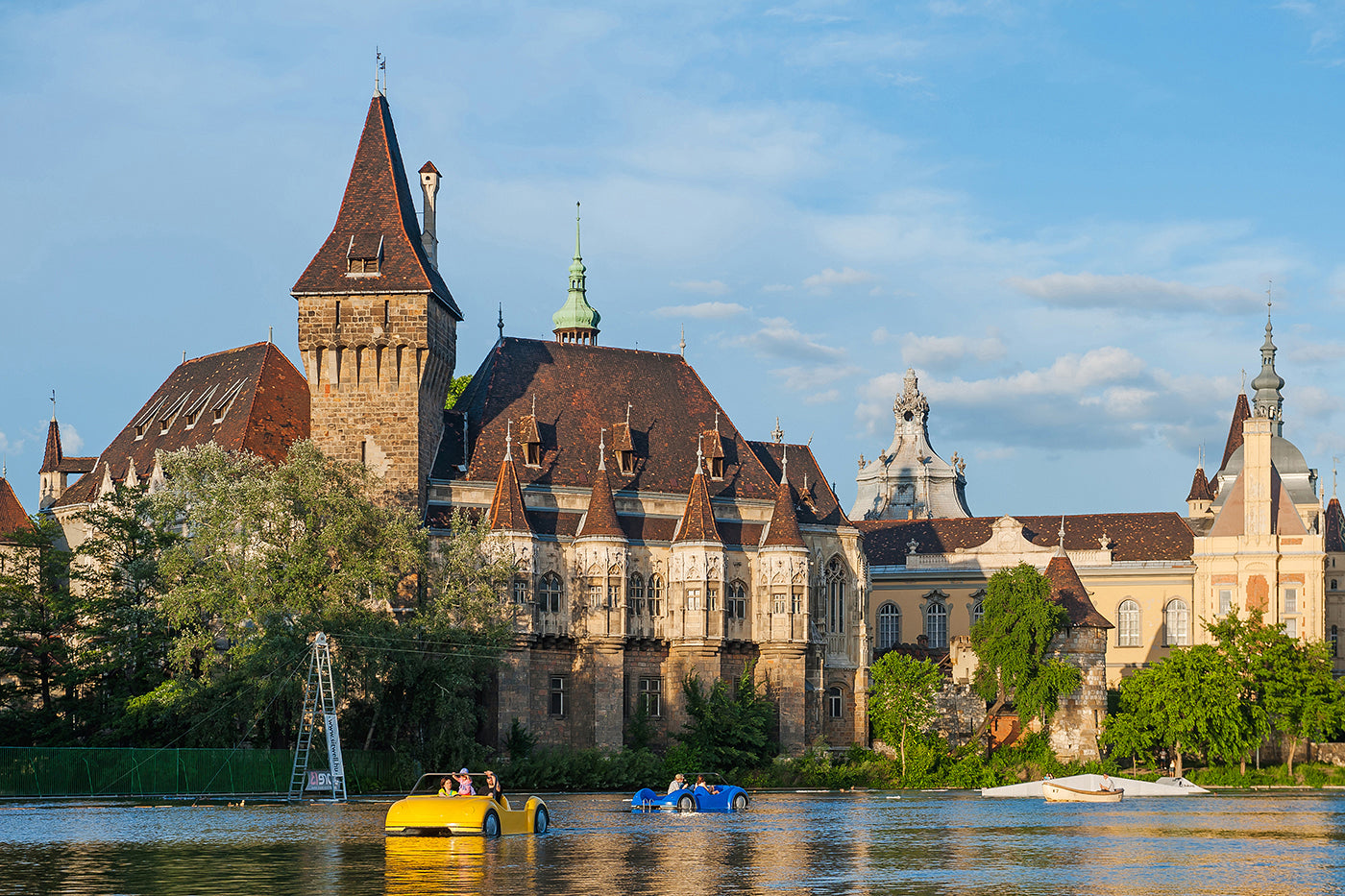 Boaters in front of Vajdahunyad Castle #367