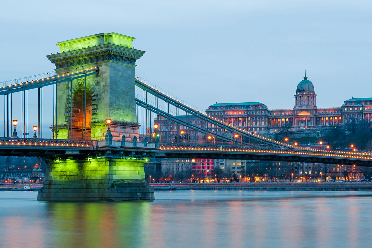 Chain Bridge and Buda Castle at night #579