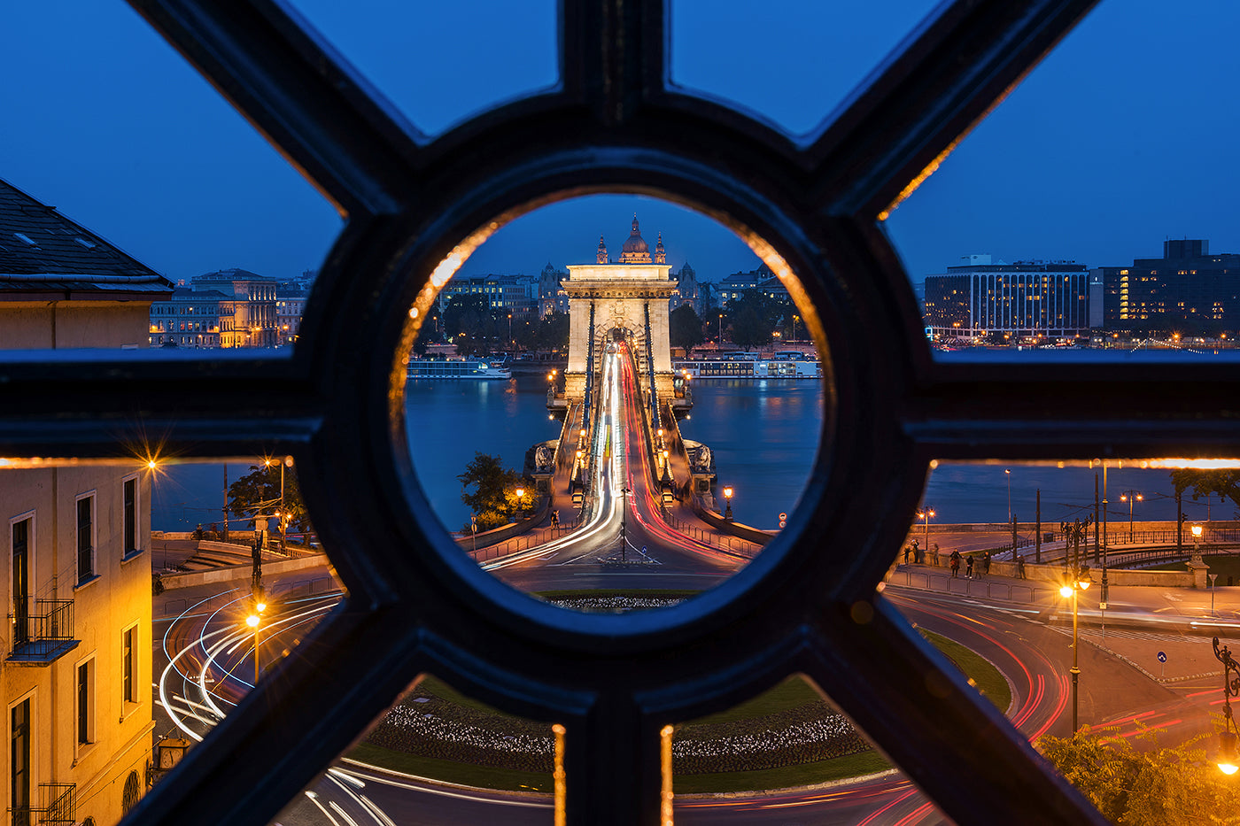 Budapest – Lánchíd az Alagút tetejéről | Fine Art giclée fotónyomat és falikép