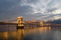 Chain Bridge and Buda Castle in winter #600