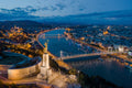 Budapest esti látképe drónnal #683
