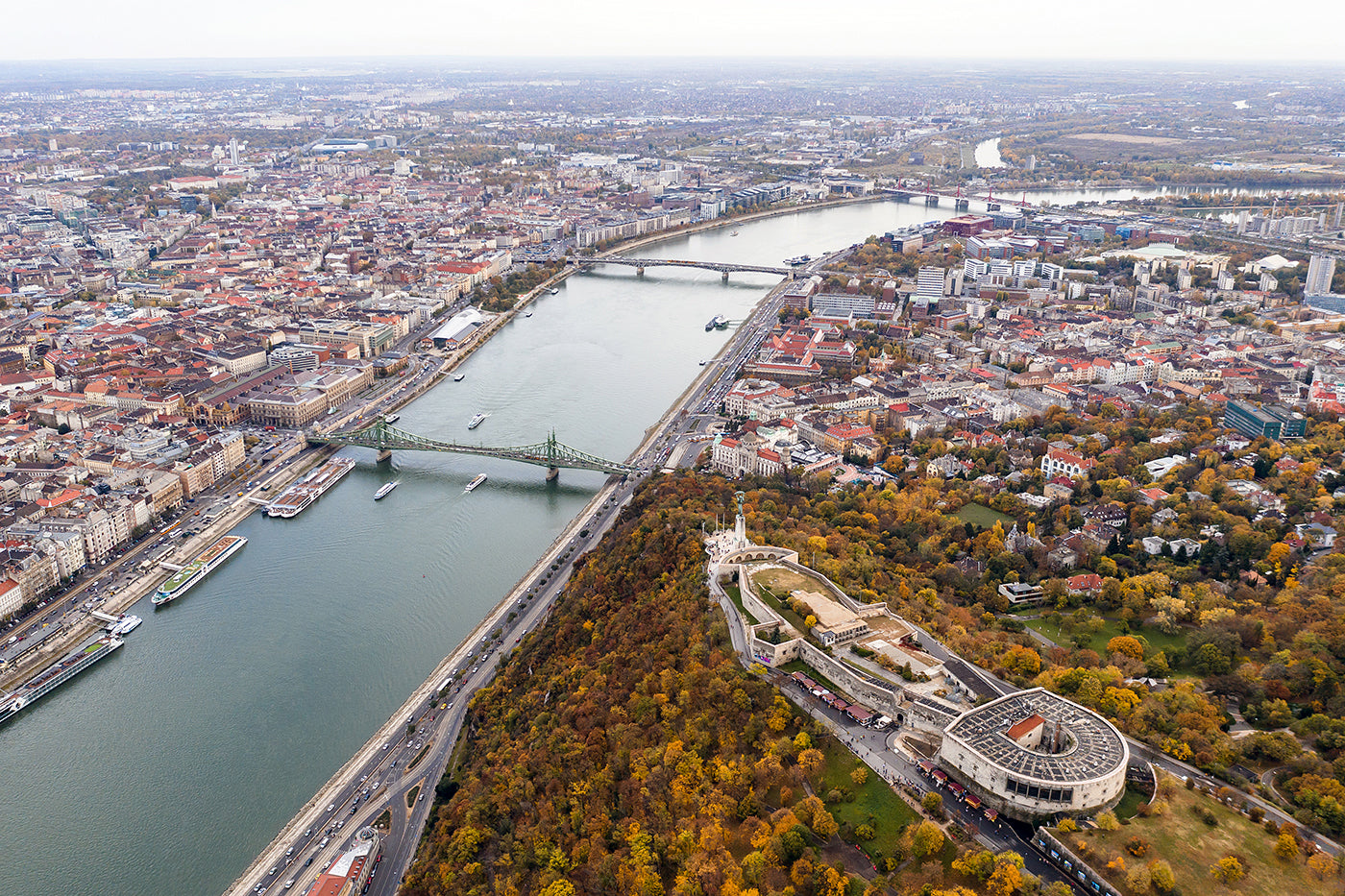 Budapest autumn view with drone #691