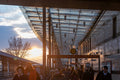 Őrs vezér tere metro station at sunset #769