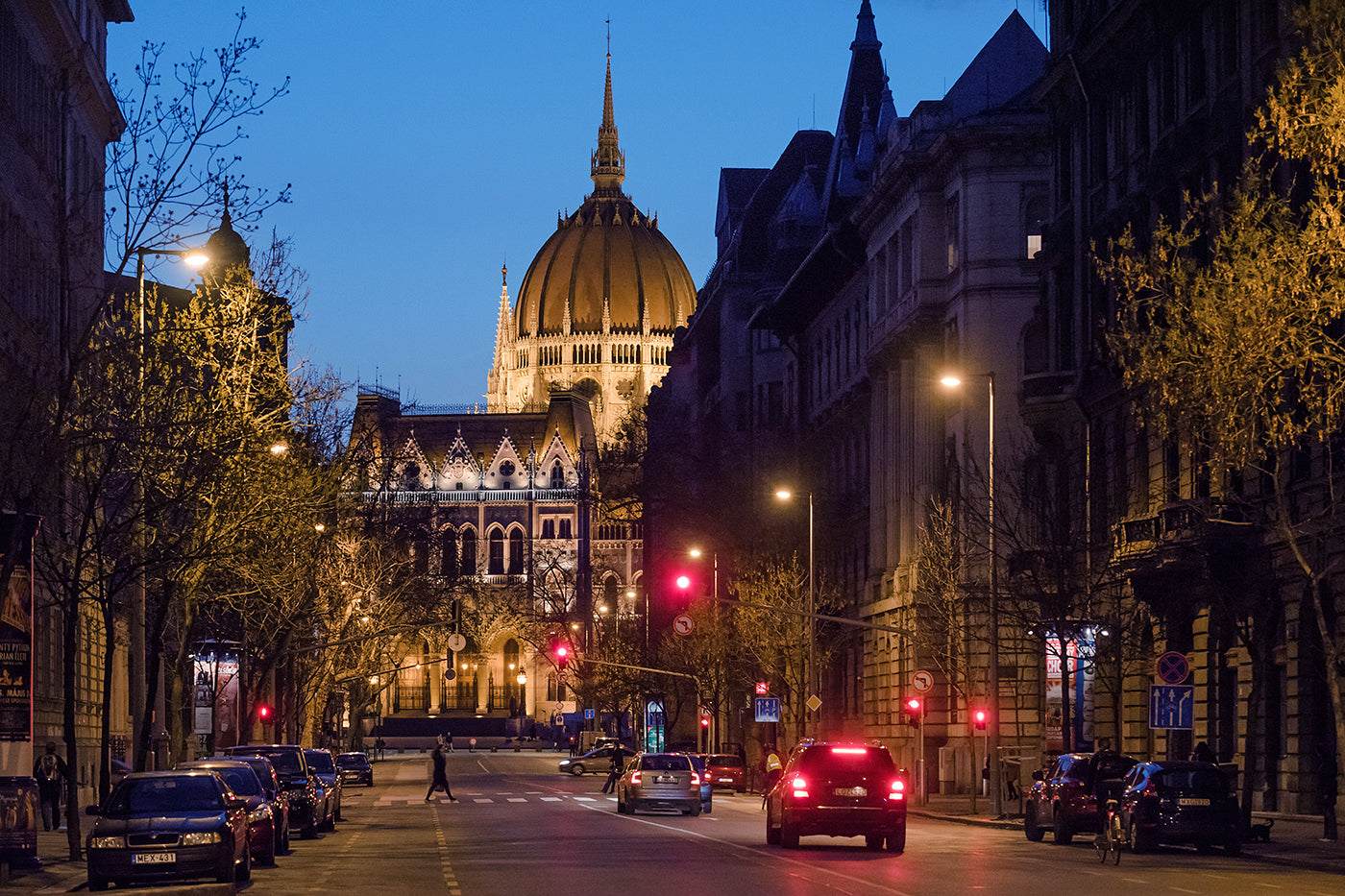 Evening Parliament from Alkotmány Street #799