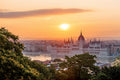 Parliament from Fisherman's Bastion at sunrise #873