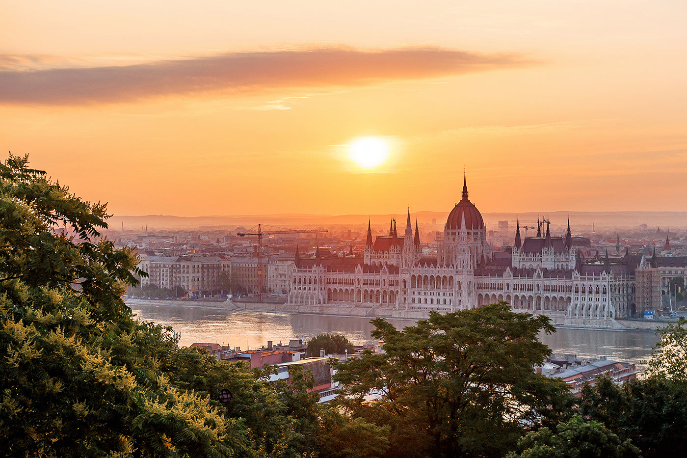Parliament from Fisherman's Bastion at sunrise #873