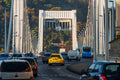 Morning traffic on the Elizabeth Bridge in autumn #1084