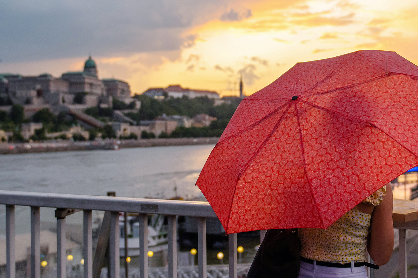 Rainy sunset from the Elizabeth Bridge #1097