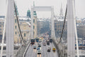 Traffic on the Elizabeth Bridge in winter #1109