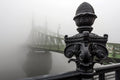 Foggy Liberty Bridge from the quay #1187
