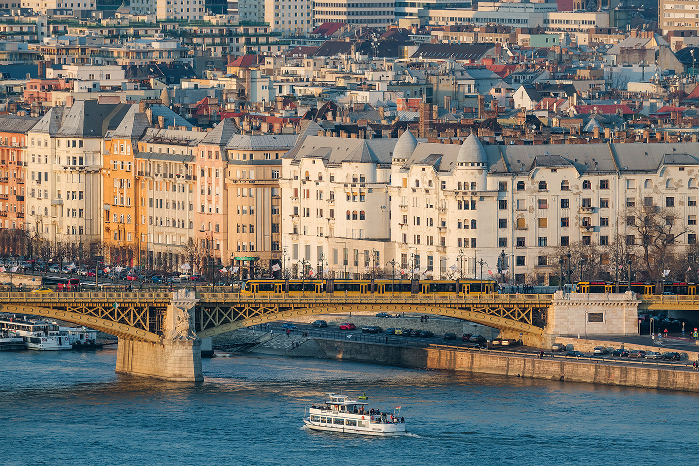 Margaret Bridge and Budapest skyline #1399
