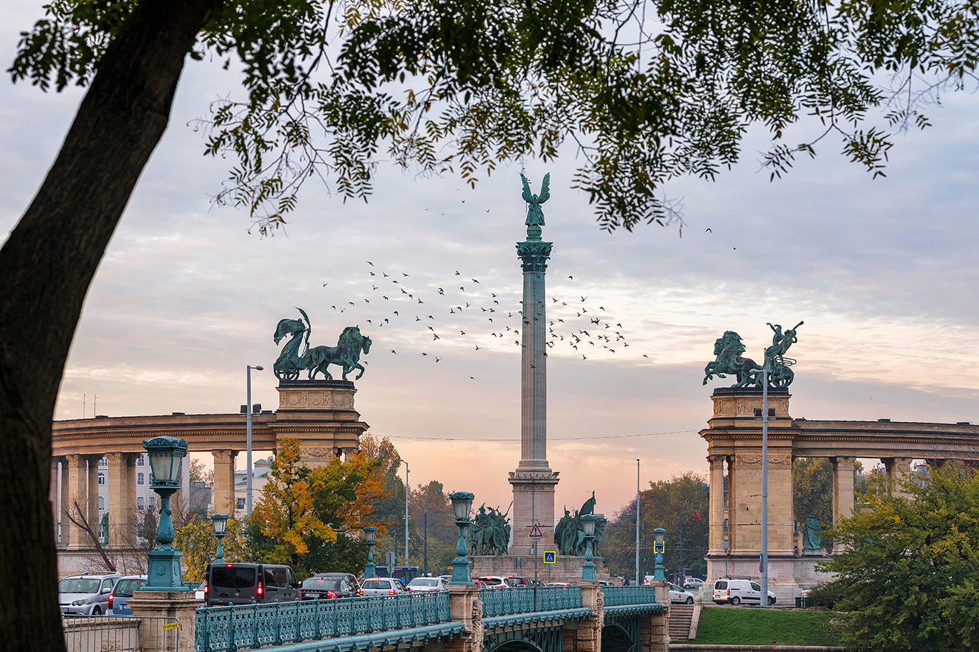 Budapest – Heroes' Square in autumn | Fine Art giclée photo print and wall art