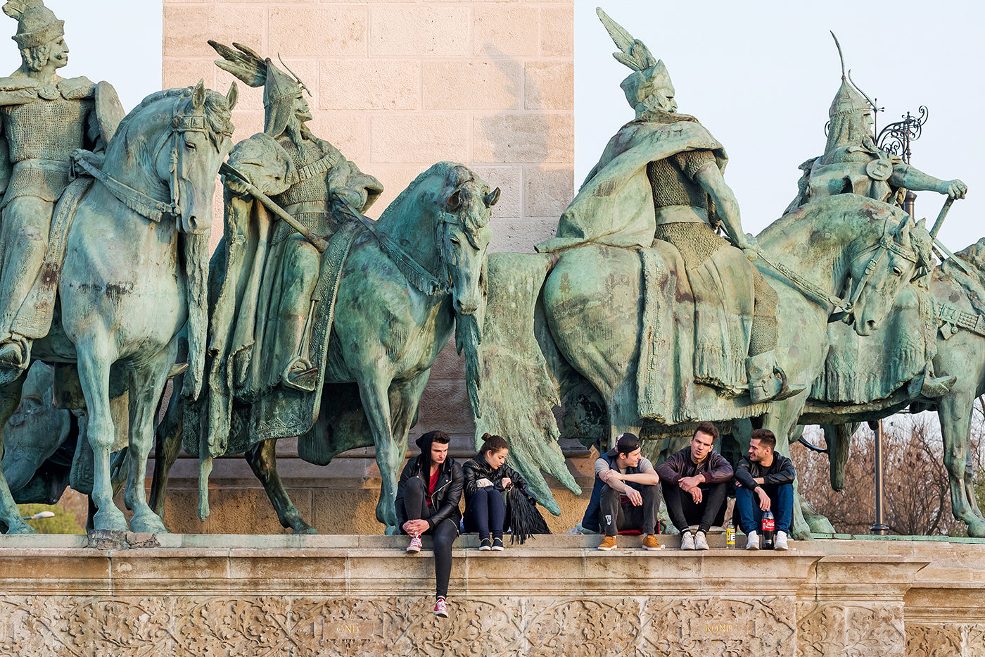 Young people relaxing at Heroes' Square #1454