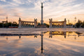 Reflecting Heroes' Square at sunrise #1479