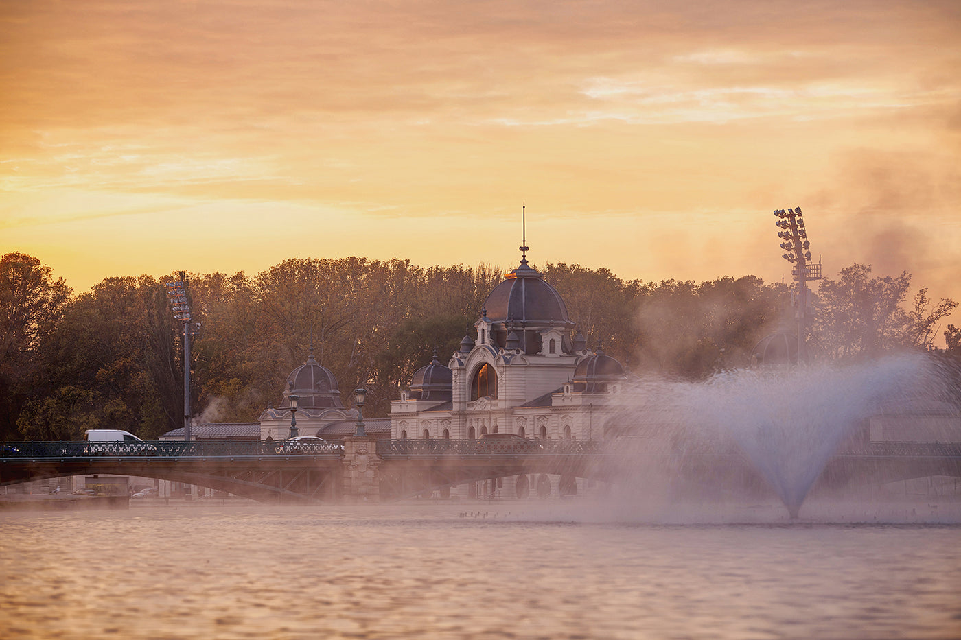 Artificial ice at sunrise #1503