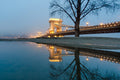 Foggy Chain Bridge at night #1572