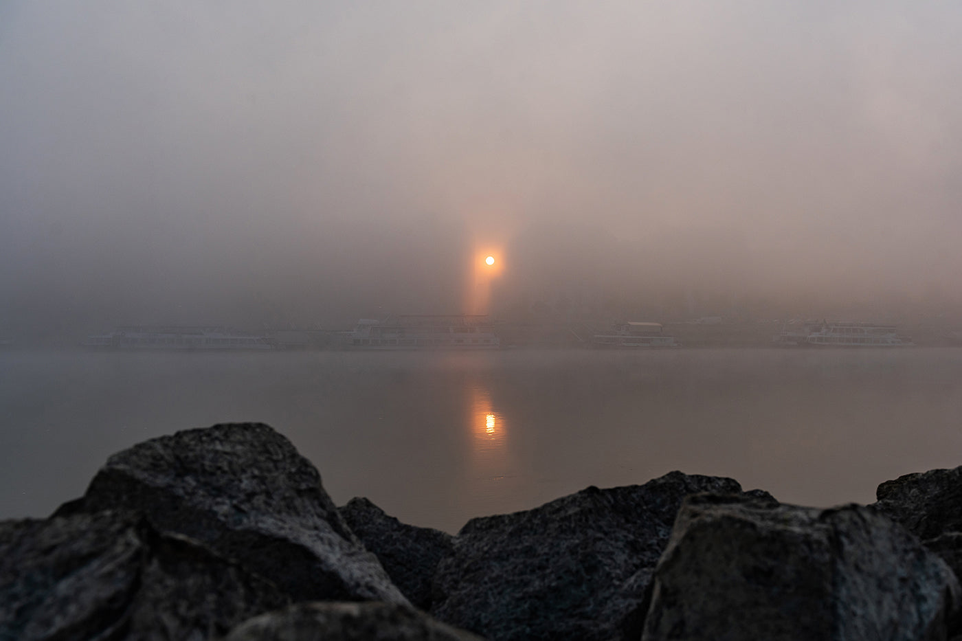 Pest quay in the morning mist #1600