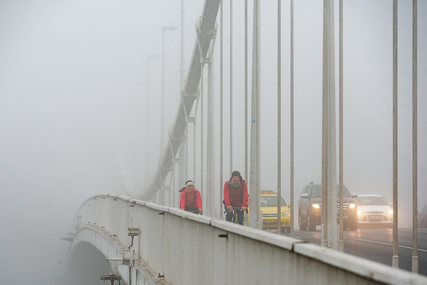 Elizabeth Bridge in fog #1648