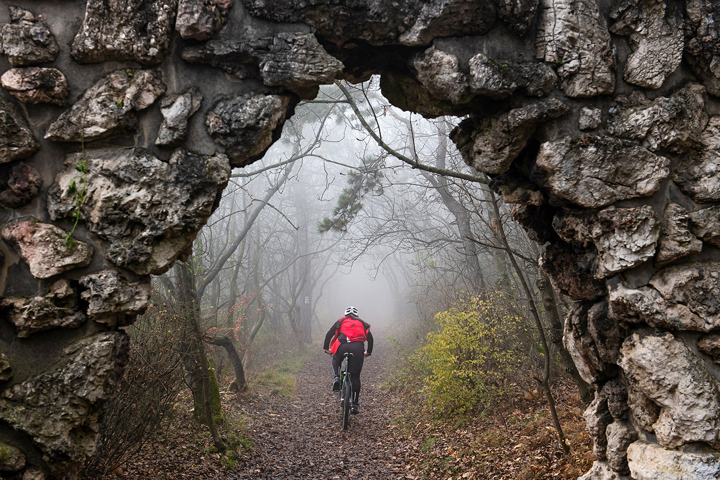 Cyclist at the Árpád Lookout #1706