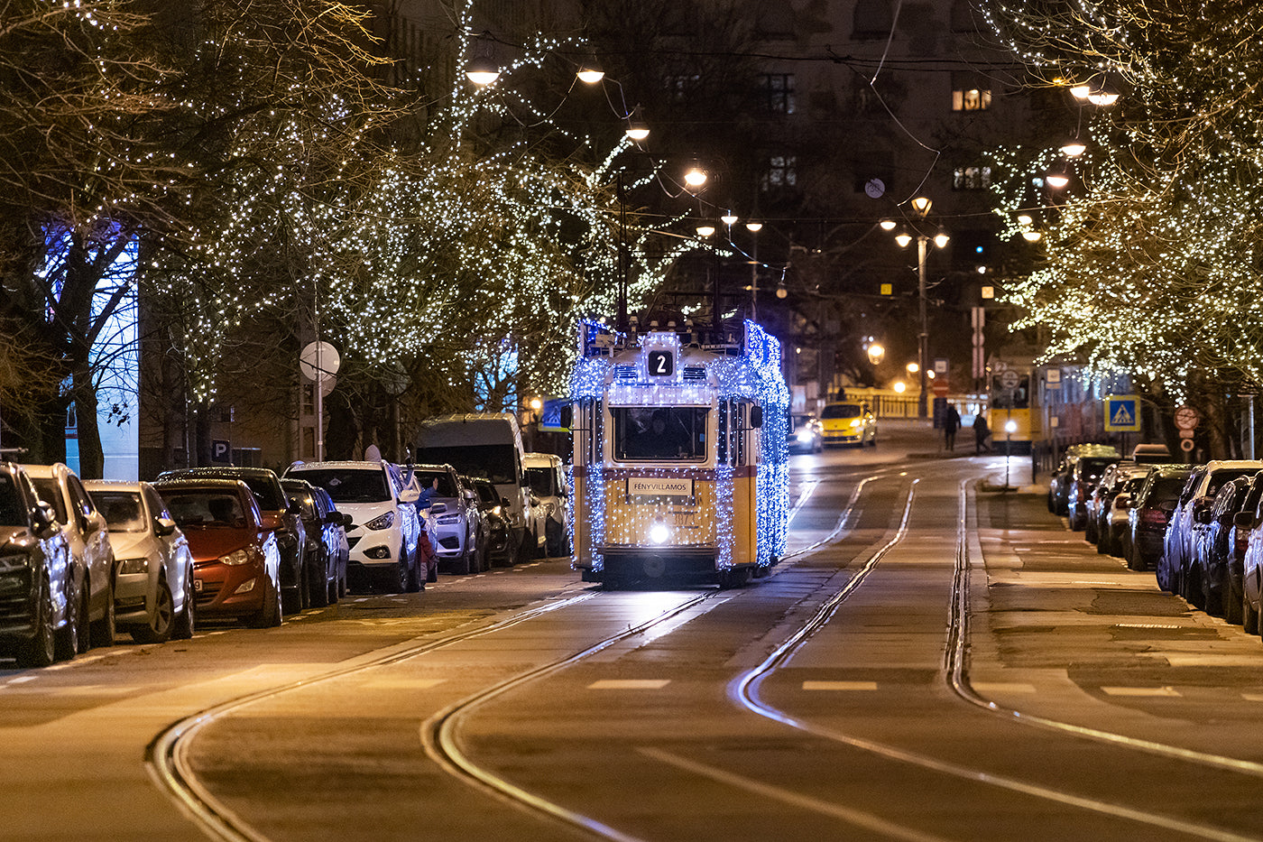 Christmas tram on Balassi Bálint Street #1778