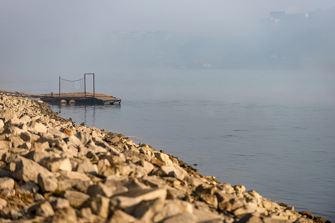 Foggy Danube from Margaret Island #1874
