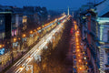 Andrássy Avenue in Christmas lights from above #1894