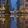 Vörösmarty Square at Christmas after the rain #1938
