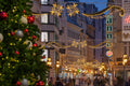 Váci Street from Vörösmarty Square at Christmas #1939