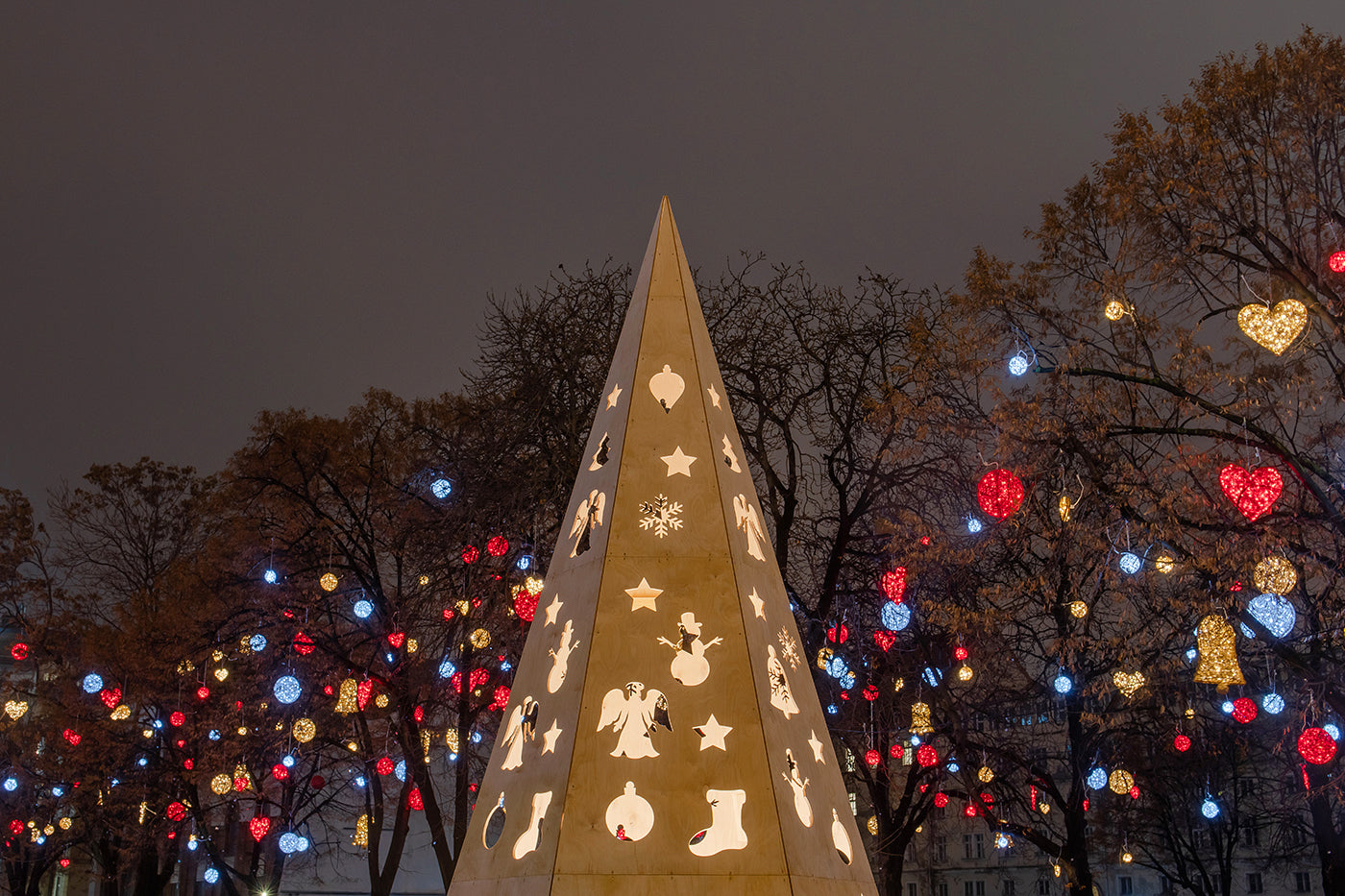 Christmas lights in City Hall Park #1947