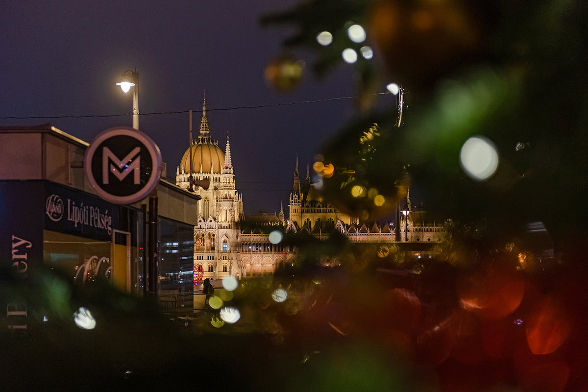 Parliament from Batthyány Square at Christmas #1970