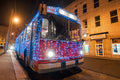 Christmas trolleybus at Arany János Street #1985