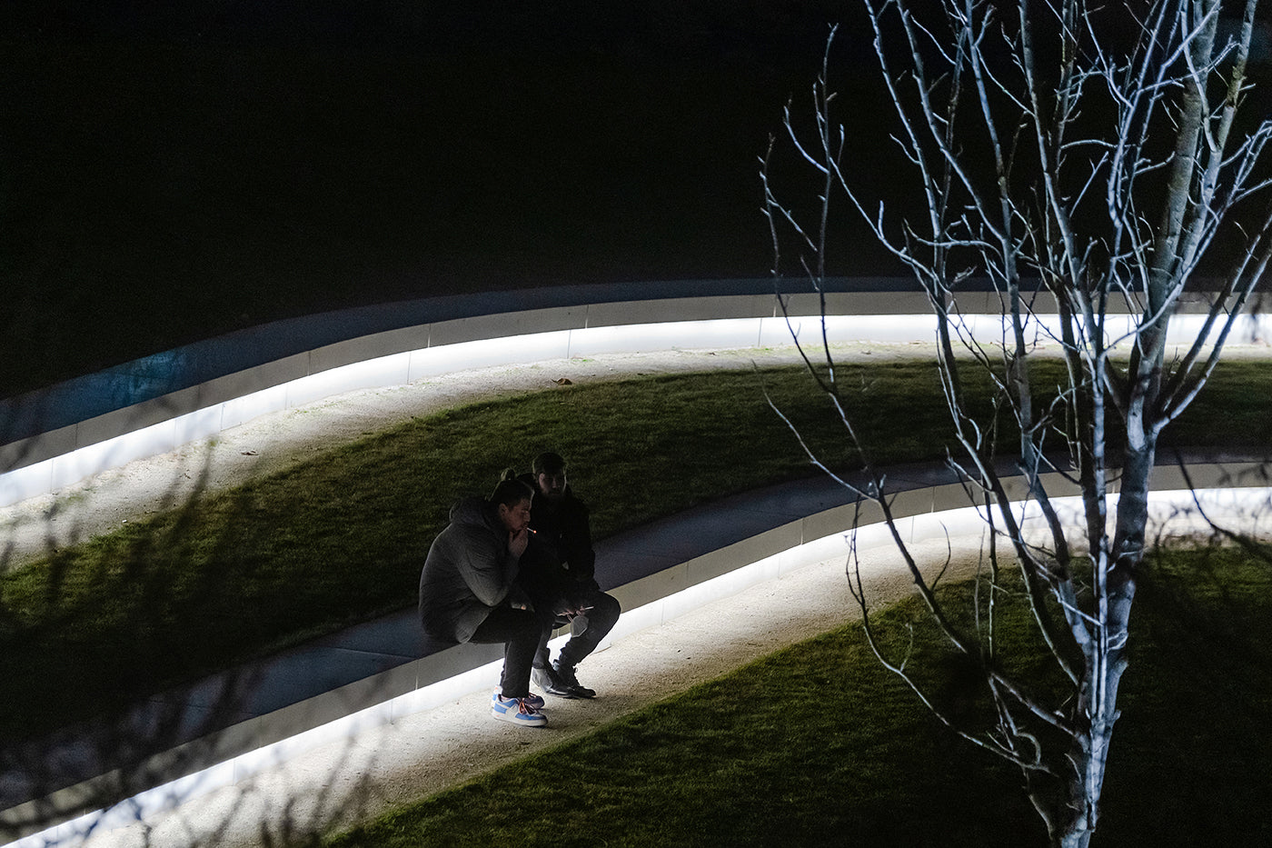 Evening conversation in Millenáris Park #2050