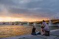 Friendly conversation on the Danube bank #2158
