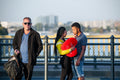 Couple in love on Margaret Bridge #2179