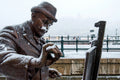 Statue of Ignác Roskovics in winter #2214