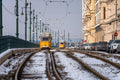 Tram 2 on the snowy Dunakorzó #2226