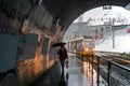 Tram in the tunnel at Széll Kálmán Square in winter #2234