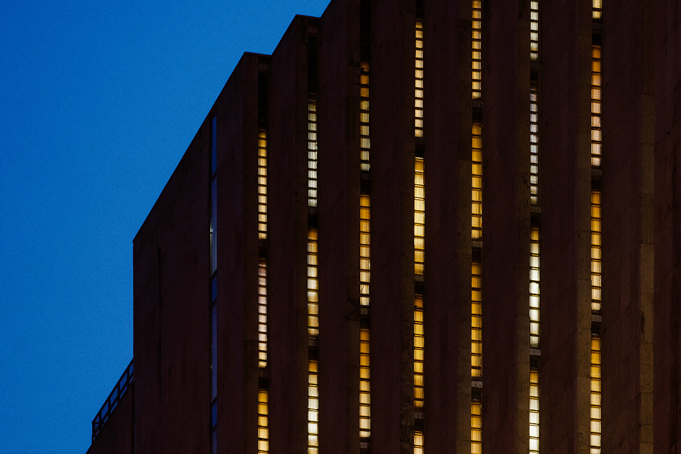 Detail of Mariott hotel at night #2404