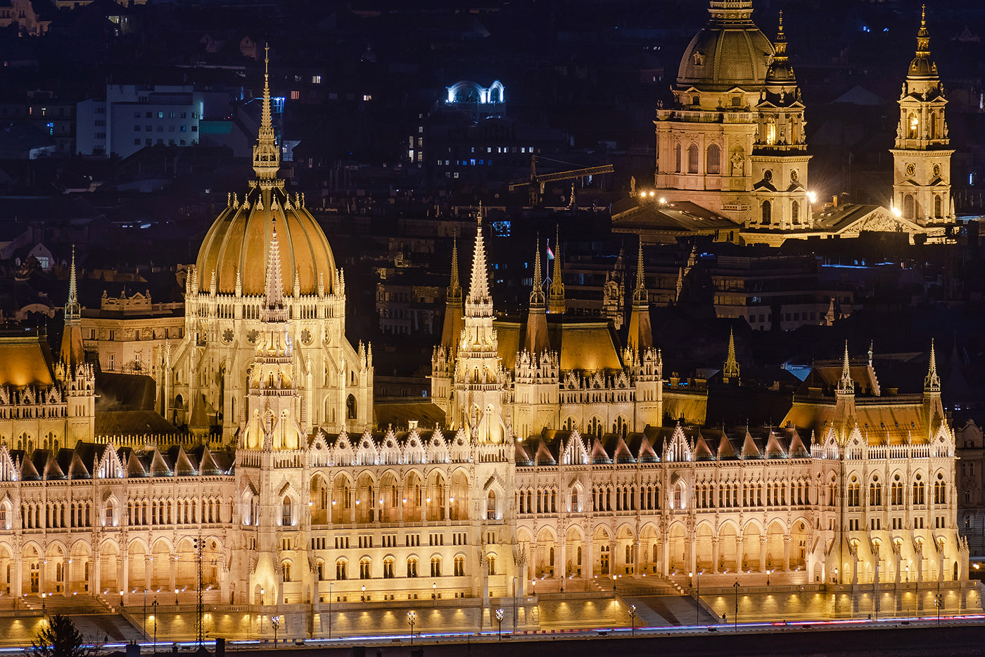 Parliament and the Basilica from the Árpád Lookout #2425