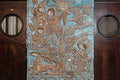 Fishing - Hunting ceramic relief in the 11th stairwell of Bimbó Street #2693